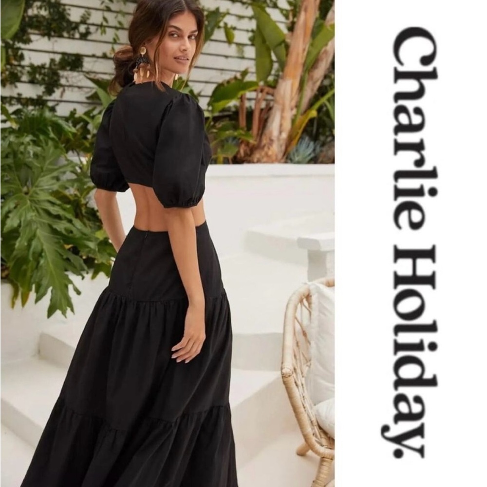 Anthropologie Black Maxi Dress